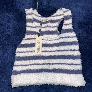 Fluffy Sunday Stevens Striped Racerback Tank, Size L